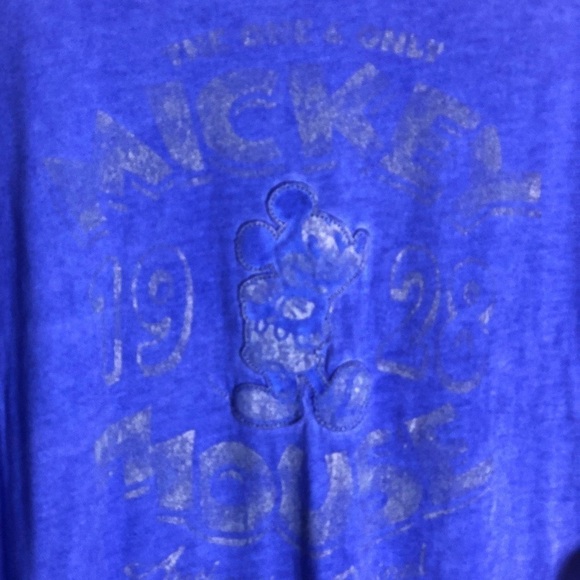 DISNEY PARKS Blue Mickey Mouse Tee XL - Picture 3 of 8